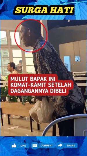 Meski kesulitan berjalan, bapak ini tetap semangat jualan daripada menyerah dengan keadaan dan menjadi seorang pengemis.