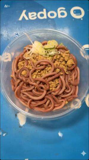 ku kira mie ayam, ternyata cacing 