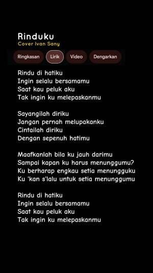 LIRIK LAGU RINDU DIHATIKU INGIN SELALU BERSAMAMU (Rinduku - Dpaspor) Cover Ivan Sany