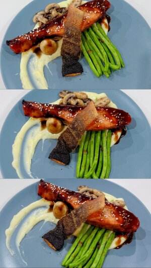 Salmon Miso Soy Glaze with Potato Purée #onlineauditionmci13 #ONLINEAUDITIONMCI13. #masak #resep #MasterChefIndonesia #enakbangetasli 