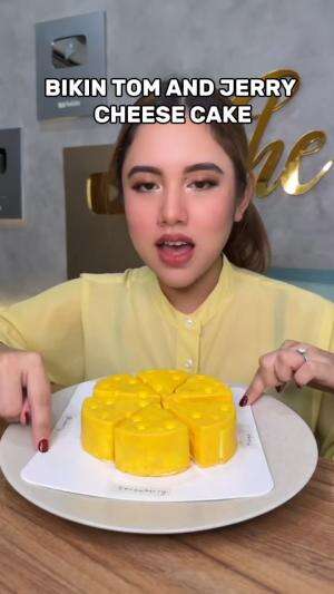 emang bisa bikin tom and jerry cheese cake cuman modal 2 bahan?