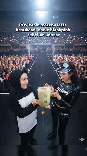 jennie minum matcha dari neng rarah berubah jadi bule