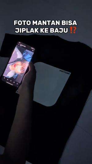 jiplak foto mantan ke baju art glow in the dark