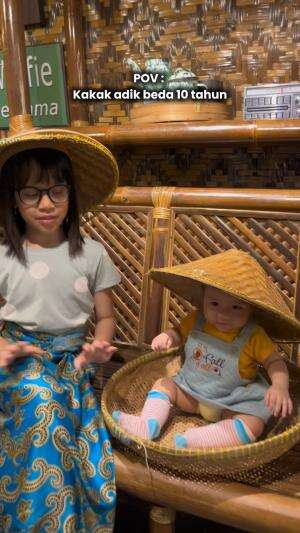 Meleng dikit cut kecil udah masuk tampah 🤣 #siblings  #kakakadik #family