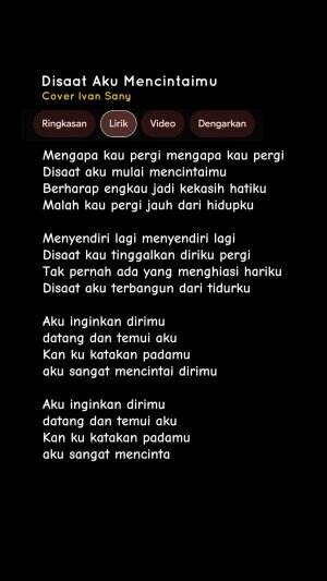 LIRIK LAGU DISAAT AKU MENCINTAIMU - DADALI (Aku inginkan dirimu datang dan temui aku | Menyendiri lagi menyendiri lagi) Cover Ivan Sany