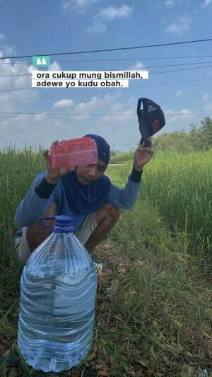 Ora meng cukup ngangge Bismillah, nanging awak dewe tetep kudu obah 😝 #quotes #katakata #motivasi #semangat #kerja #gigih #sukses #jedamerga