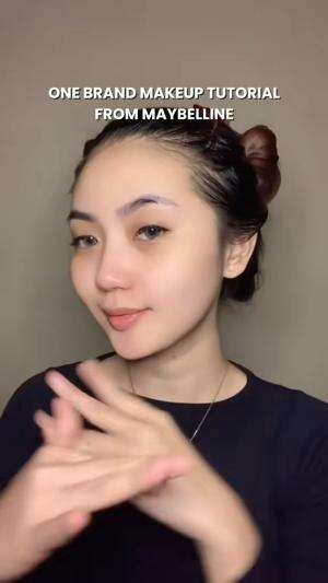 One brand makeup nihhhh #maybelline #makeuptutorial #makeup #beauty #chikaaprlaa