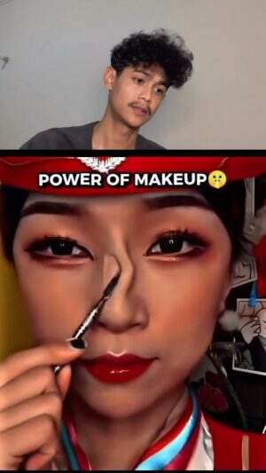 power of makeup❗️❗️  #fyp  #Makeupsemipermanetsendiri  #Comedy 