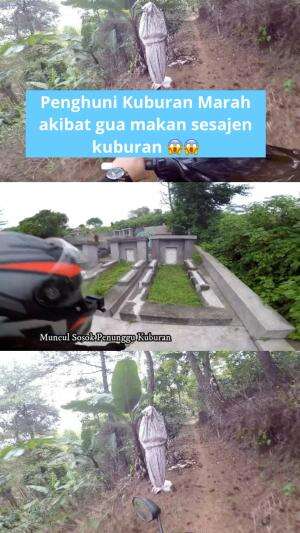 Penghuni Kuburan Marah akibat gua makan sesajen kuburan 😱😱 #explore #kuburan #horror