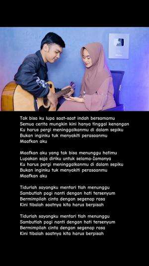 LIRIK LAGU MAAFKAN AKU - THE ORION (Tidurlah sayangku mentari tlah menunggu) Cover Ivan Sany #ivansany 