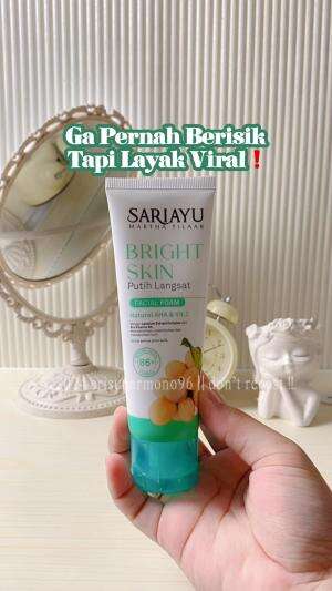 Dua hari pake ini jadi lebih cerahan. Legend dmang beda😍😍 #sariayufacialfoam #sariayu