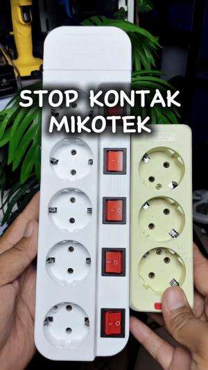 Walaupun fungsi stop kontak sama aja, tapi gua lebih memilih stop kontak elegant mikotek karena bahannya sudah premium dan tebal. Apalagi se