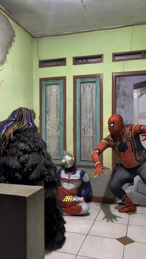 Misi menyelamatkan Ultraman  #ultraman  #Spiderman  #walid  #grandong  #cantik 