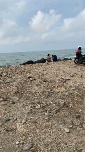 tadi sore di pantai marina semarang😍💗