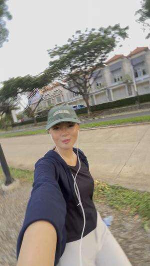 jogging and catching sunset