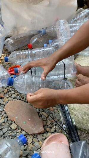 Menyatukan botol dengan kabel ties  #petualangan 