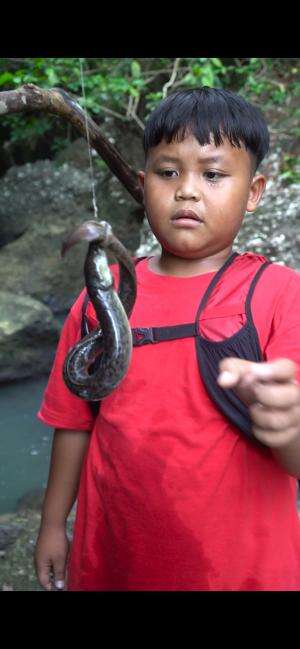 Angkat Puluhan Pancing Sidat Dilokasi Terpencil Dapet Banyak  #petualangan  #alam #hutan #berburu #masakanalam