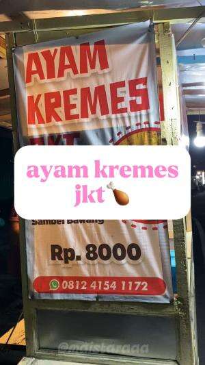 nyobain ayam kremes