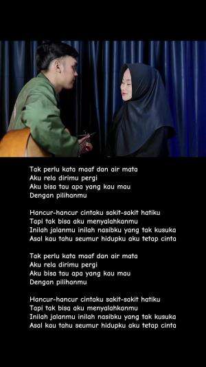 Lirik Lagu Tak Perlu Kata Maaf Dan Air Mata (AKU TETAP CINTA - REPVBLIK) Hancur Hancur Cintaku Cover Ivan Sany #ivansany 