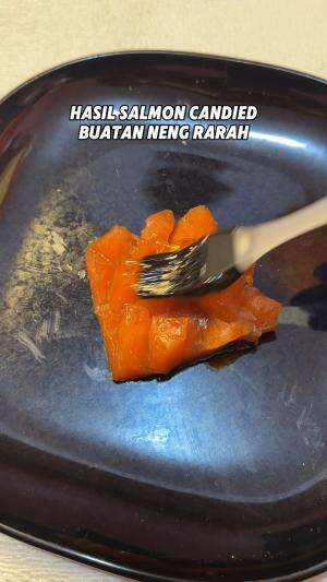 hasil salmon candied buatan ku kok gini? 