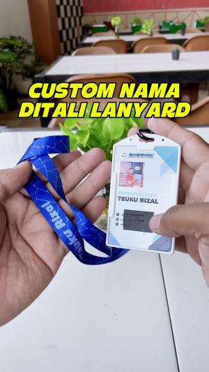 Custom lanyard bisa pakai nama sendiri tanpa minimal order, tersedia juga beberapa model tali lanyard nya. Apalagi Harganya juga sangat terj