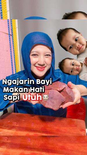 Ngajarin bayi makan ati #markitry 