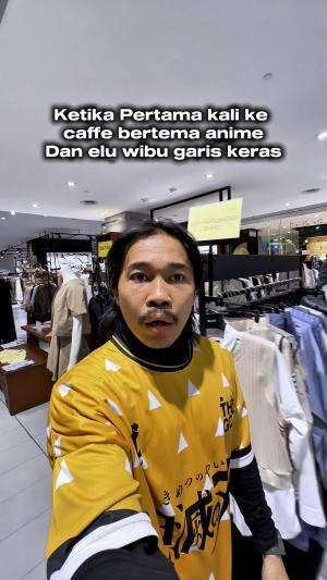 YAP!!!, gua wibu, gua pencinta anime demon slayer, dan gua suka caffe bertema anime?