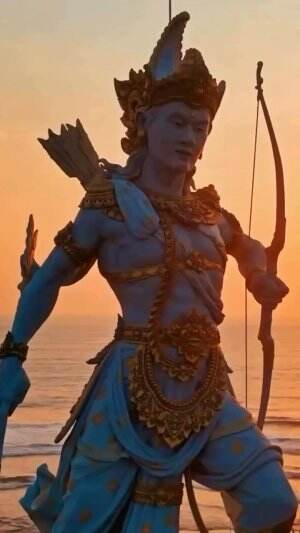 Patung Arjuna di pantai seminyak, Kuta, Bali