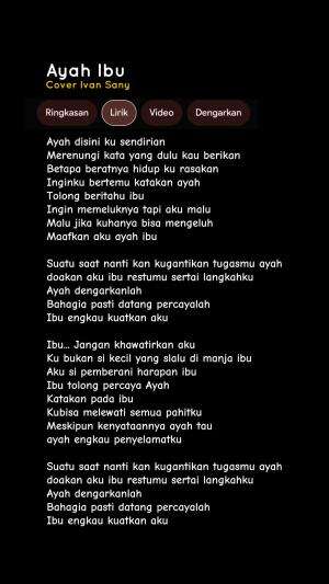 Lirik Lagu Suatu Saat Nanti Kan Kugantikan Tugas Ayah Doakan Aku Ibu (AYAH IBU - KARNAMEREKA) Cover Ivan Sany #ivansany 