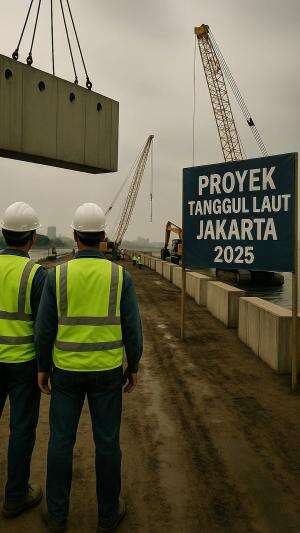 PROYEK TANGGUL GIANT SEA WALL VERSI AI  #RCTIshorts 