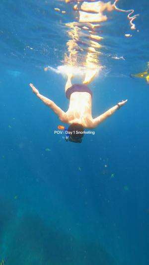Perasaan kok gak maju-maju ya ? 🤣  #videolucu #snorkelling #honeymoon