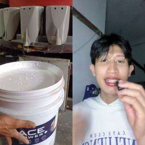 Proses pencampuran cat dinding #wah keren ilmu pengetahuan #fypシ 