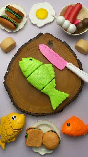 ASMR Cutting Green Fish - Best Sound Ever! #asmr #satisfying  #relaxingsounds #asmrcuttingsounds