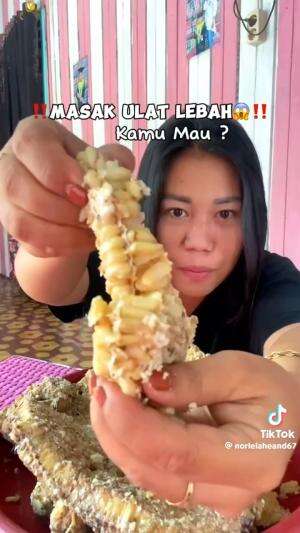 Masak ulat lebah, ada yg mau ?