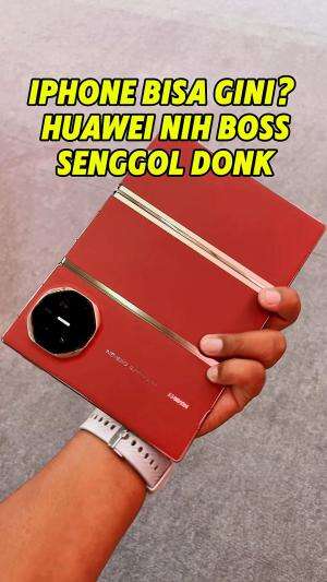 iPhone bisa gini? Huawei mate XT ultimate yang layarnya 3 lipat nih boss senggol donk. iPhone mah udah ketinggalan jauh teknologi nya sama H