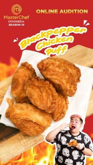 Mimin @makandoang lagi buat PUFF. Snack viral sak Suroboyo, ngantri e 1-2minggu coi. #onlineauditionmci10