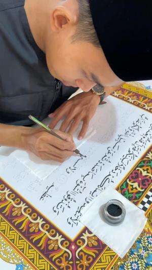nulis kaligrafi mushaf nusantara  #kaligrafi  #latihankaligrafi 