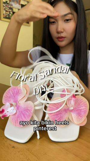 DIY Floral Sandal 🌸✨
