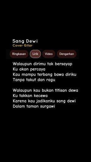 LIRIK LAGU WALAUPUN DIRIMU TAK BERSAYAP (Sang Dewi - Lyodra, Andi Rianto) Cover Gitar