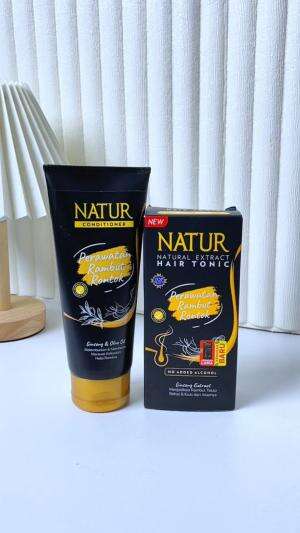 Punya permasalahan rambut rontok? Cobain ini yuk!! #natur #haircare #conditioner #hairtonic