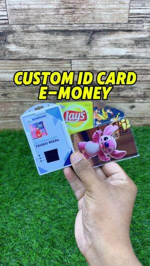 Yuk custom id card kamu dengan kartu e-money agar kemana mana cukup bawa 1 kartu aja lebih simpel dan praktis. Gua custom kartu e-money di @