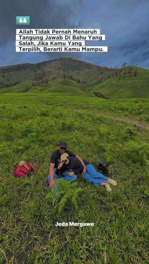 Allah tidak pernah menaruh tanggung jawab di pundak yang salah,  #quotes  #motivasi #semangat #gigih #sukses #kerja #kerjakeras #jedamergawe