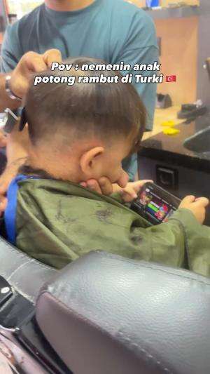 Potong rambut anak dulu di turki #indoturki #hidupditurki #suamibule #anaklucu #RCTIPlus 