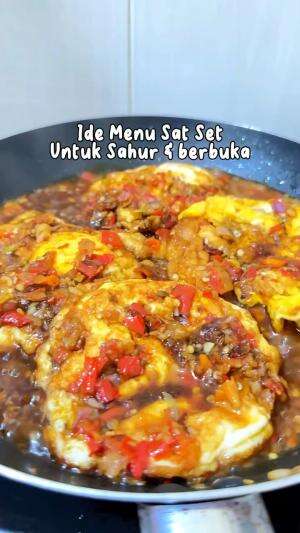 Ide menu sat set Untuk sahur dan berbuka Masaknya gk nyampe 10 menit  Jangan lupa Tambahkan kalduku dari @egafood.id   #telurbalado  