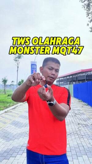 Rekomendasi tws untuk olahraga MONSTER MQT47, Anti jatuh karena ada earhook yang nyaman dipakai. 

#twsmonstermqt47 #twsolahraga #twsmonster
