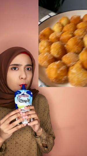 donut mini 2 bahan buat takjilan 
