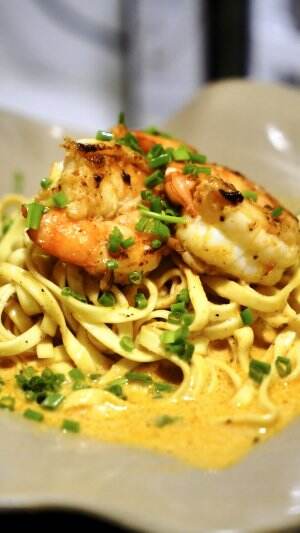Mie Udang : Shrimp Torch Ginger Bisque with Buttered Noodles. Inspired by Mie Celor from Palembang #AUDISIMCIS13 