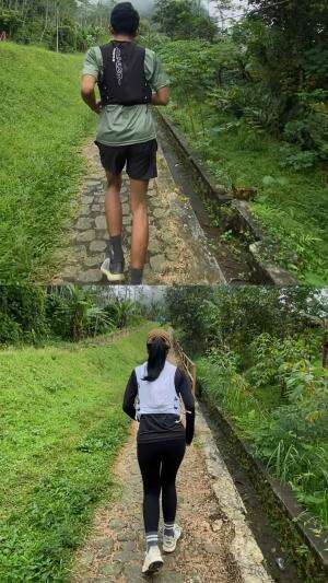 Seger banget lari di bukit