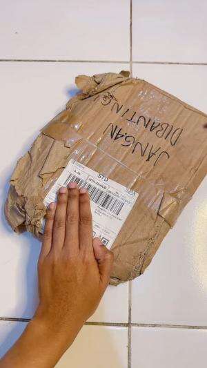 unboxing paket retur hancur