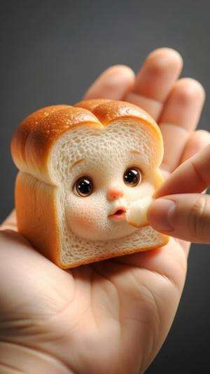 tega bgt makan bayi roti yang lucu ?